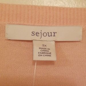Sejour Sweaters - Light weight pink long sleeved Sejour 3X sweater Sejour Sweaters - Light weight pink long sleeved Sejour 3X sweater